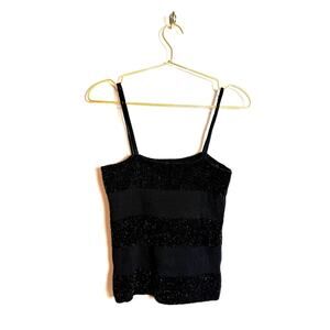 Armani Collection Black Knit Sparkle Blouse size 6